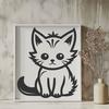 Kitten In DXF Format - Free Commercial Use License