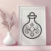 Stunning Potion Bottle In SVG, PNG, PDF And DXF File Formats - Free