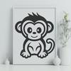 Stunning Monkey In DXF - Free Digital Download