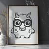 Free Monster Wearing Glasses SVG - Free Download