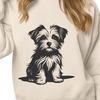 Sitting Morkie Digital Drawing - PNG Free Download