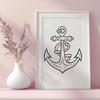 Beautiful Anchor - Vinyl PNG