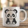 Free Beautiful Panda - Free DXF Download, Commercial Use