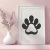 Free Unique Paw Print Image DXF - Commercial Use