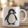 Free Unique Penguin Simple Line Drawing DXF - Commercial Use