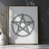 Unique Pentagram Digital Artwork - Free DXF Download