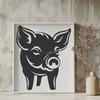 Stunning Standing Pig DXF