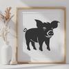 Free Standing Piglet DXF