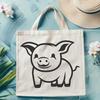 Beautiful Piglet In PNG & SVG