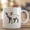 Stunning Standing Piglet Vector Drawing