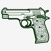 Unique Pistol In SVG, PNG, PDF And DXF File Formats - Free