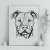 Stunning Pitbull In DXF For Free Download