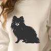 Creative Sitting Pomeranian Vector Image