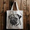 Artistic Pug Vector Art