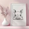 Artistic Rhino In SVG For Free Download