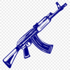 Assault Rifle In SVGs - Free Commercial Use License