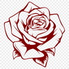 Rose Image In SVG, PNG, PDF And DXF Formats