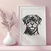 Stunning Rottweiler - Craft PNG