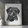 Artistic Dog Printable Image In DXF For Free Download