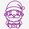 Santa Decal In SVG, PNG, PDF And DXF File Formats