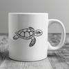 Artistic Sea Turtle Printable Artwork In SVG For Free Download