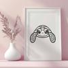 Cute Sea Turtle DXF - For Sublimation Project