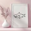 Shark Artwork In SVG, PNG, PDF And DXF Formats