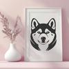 Free Unique Shiba Inu Printable Image DXF - Commercial Use