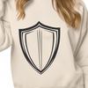 Rounded Shield Vector Art with Smooth Edges A high-quality vector illustration of a shield with rounded edges and a smooth surface.