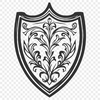 Beautiful SVG Shield Design for Creative Projects A geometrically-designed shield icon created using vector graphics.