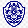 Geometric Shield Design with Floral Pattern Vector Art A flat, geometric shield with a simple floral pattern etched into its surface.