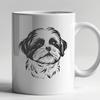 Artistic Shih Tzu Vector Drawing