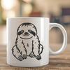 Sloth Digital Artwork In SVG, PNG, PDF And DXF Formats