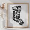 Stunning Stocking In PDF & PNG