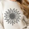 Artistic Sunflower Stencil - Free PDF Download