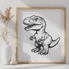 Dino Illustration In SVG, PNG, PDF And DXF Formats