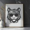 Creative Tiger Wearing Sunglasses