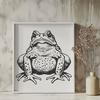 Beautiful Toad - Laser Cutter PNG