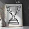 Trophy Vector Drawing In PNG & SVG - Free Digital Download