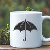 Whimsical Vector Umbrella Illustration A simple, illustrated umbrella design created in vector format, suitable for digital and print applications.