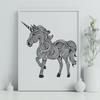 Unicorn Digital Artwork In SVG, PNG, PDF And DXF File Formats