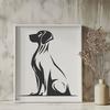 Dog Illustration In SVG, PNG, PDF And DXF Formats