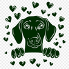 Free Weimaraner Stencil In DXF For Free Download