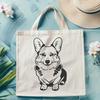 Stunning Sitting Welsh Corgi Drawing