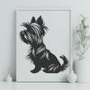 Creative Sitting Yorkshire Terrier Drawing