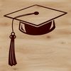 Illustrated Graduation Cap Vector Design A graduation cap illustrated in a stylized vector design.