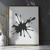 Free Vector Splatter Art A colorful splat shape with slime-like texture.