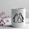 Simple Bird Design A simple illustration of a penguin standing on its feet with flippers.