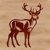 A detailed illustration of a wild deer in a natural setting.
