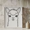 Whimsical Alpaca Vector Illustration A graphic representation of an alpaca in vector format, suitable for digital use.